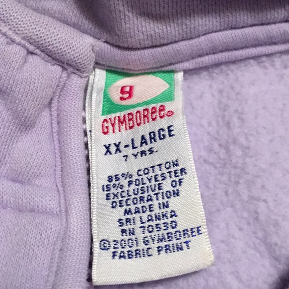 Vintage Gymboree Winter two tone Lilac Sparkle 1/4 front zip top Sz 7 - Picture 4 of 6
